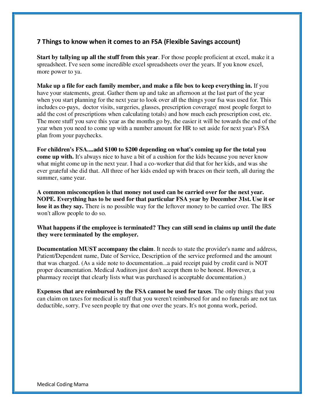 7 Things to know when setting up an FSA
