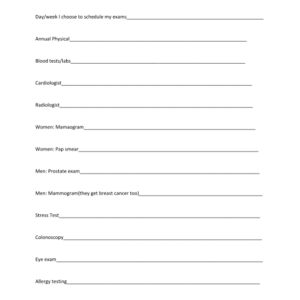 Annual exams worksheet
